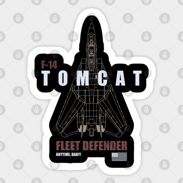 F-14 Tomcat Sticker by TCP